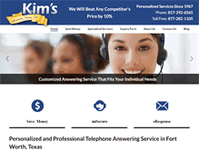 Tablet Screenshot of kimsansweringservice.com